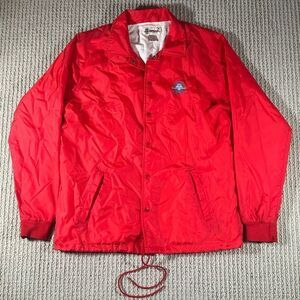 Vintage 80s Antigua Men's Windbreaker Red Snap Front Lined Phoenix Open Golf Med